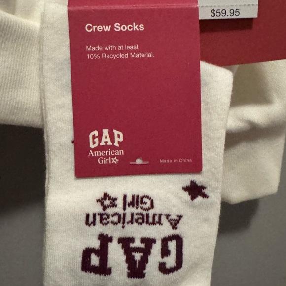 GAP American Girl White Hoodie and Crew Socks set never worn - Picture 2 of 3
